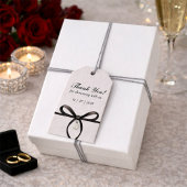 Zwarte Strik Met Parel Oud Geld Stijl Bruidsdouche Cadeaulabel