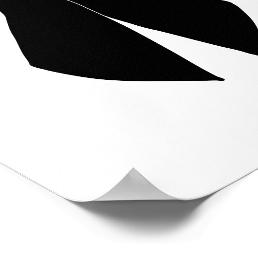 Zwarte strik poster (Hoek)