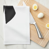 Zwarte strik theedoek (Quarter Fold)