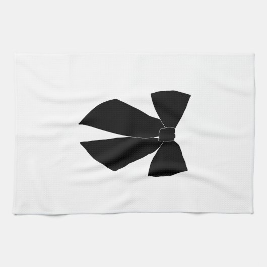 Zwarte strik theedoek (Horizontaal)