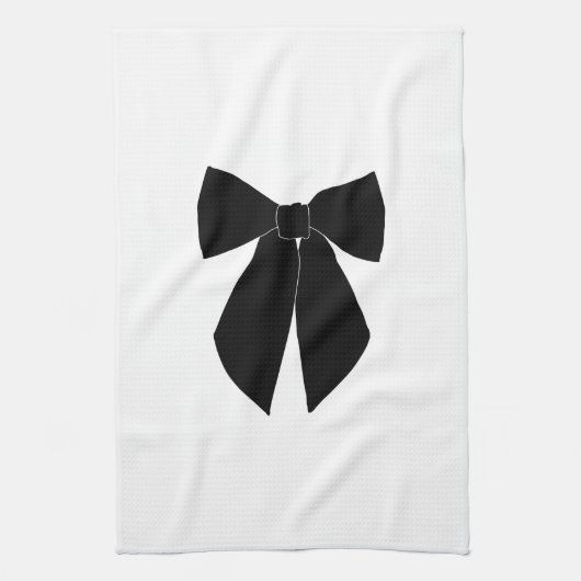 Zwarte strik theedoek (Verticaal)