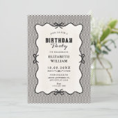 Zwarte strik vintage kaart (Staand voorkant)
