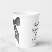 Zwarte strik zij knoopt de knoop bruidsdouche papieren bekers (Links)