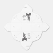 Zwarte strik zij knoopt de knoop bruidsfeest  bedankdoosjes (Uitgevouwen)