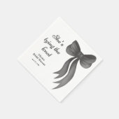 Zwarte Strik Zij Knoopt de Knoop Bruidsfeest  Servet (Hoek)