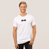 Zwarte Strikdas – Klassieke Formele Mode Tri-Blend Shirt (Voorkant volledig)