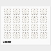 Zwarte strikdoos Bridal Shower Vierkante Sticker (Vel)