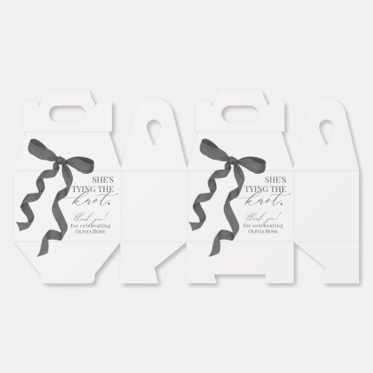 Zwarte strikdoos huwelijksfeest cadeau bedankdoosjes (Ongevouwen)