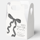 Zwarte strikdoos huwelijksfeest cadeau bedankdoosjes (Open)