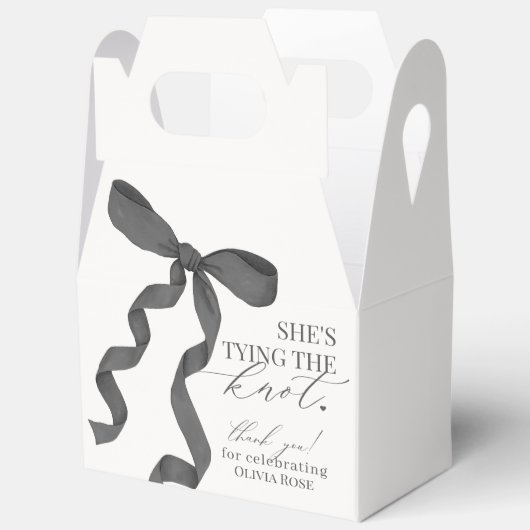 Zwarte strikdoos huwelijksfeest cadeau bedankdoosjes (Open)