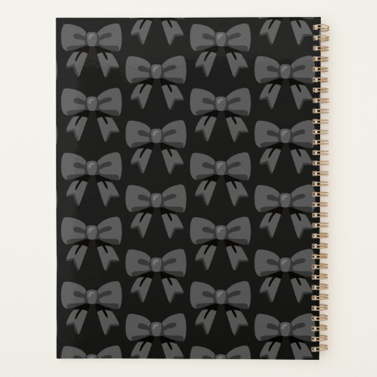 Zwarte strikken planner (Achterkant)