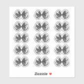 Zwarte strikstickers. sticker (Vel)