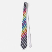Zwarte Stripe Tie Dye Necktie Stropdas (Voorkant)