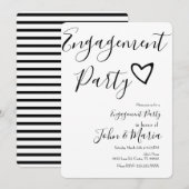 Zwarte Stripes Heart van de moderne supportoptie Kaart (Voorkant / Achterkant)