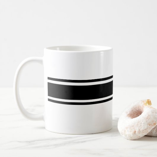 Zwarte Stripes-Mok Koffiemok (Met donut)