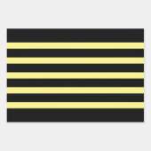Zwarte Stripes patroon aangepaste achtergronden Inpakpapier Vel (Voorkant 3)