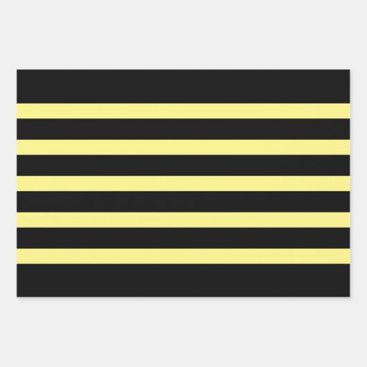Zwarte Stripes patroon aangepaste achtergronden Inpakpapier Vel (Voorkant 3)