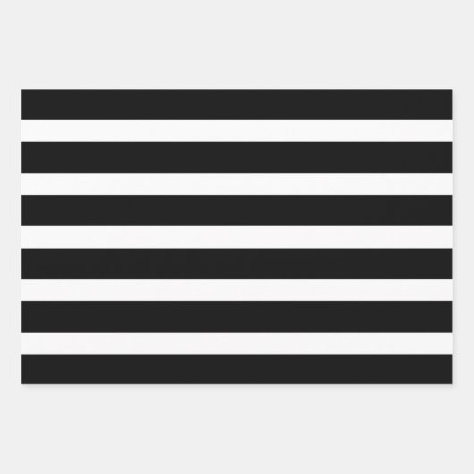 Zwarte Stripes patroon aangepaste achtergronden Inpakpapier Vel (Voorkant)