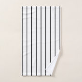 Zwarte Stripes verticaal Bad Handdoek (Handdoek)