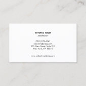 Zwarte Stripesschaar met gouden haartoppen Visitekaartje (Achterkant)