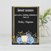 ZWARTE STROOMELEGANT KAART (Staand voorkant)