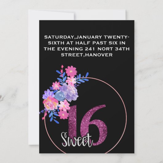 ZWARTE STROOMELEGANT KAART (Achterkant)