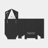 Zwarte Stropdas bruidebruidjes voor cadeaubonen Bedankdoosjes (Uitgevouwen)