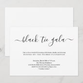 Zwarte Stropdas Gala Kaart (Voorkant / Achterkant)