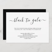 Zwarte Stropdas Gala Kaart (Voorkant / Achterkant)