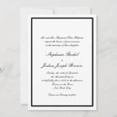 Zwarte Stropdas grens bruiloft uitnodigingen (Voorkant)