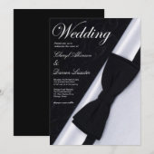 zwarte stropdas huwelijksuitnodiging kaart (Voorkant / Achterkant)