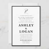 Zwarte Stropdas huwelijksuitnodigingen Kaart (Voorkant)