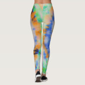 Zwarte stropdas kleurstof, Grungy . Leggings (Achterkant)