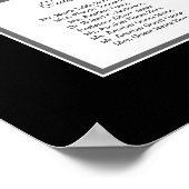 Zwarte Stropdas legant party 12 Tabel Zitkaart Poster (Hoek)