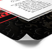 Zwarte Stropdas legant party 12 Tabel Zitkaart Poster (Hoek)