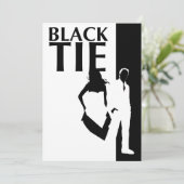 zwarte stropdas : man- en damessilhouettes kaart (Staand voorkant)