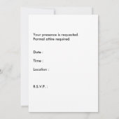 zwarte stropdas : man- en damessilhouettes kaart (Achterkant)