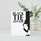 zwarte stropdas : mooie silhouette briefkaart (Staand voorkant)
