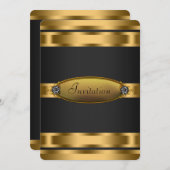 zwarte Stropdas partij Kaart (Voorkant / Achterkant)