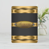 zwarte Stropdas partij Kaart (Staand voorkant)