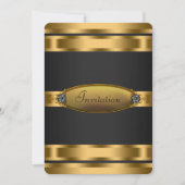 zwarte Stropdas partij Kaart (Voorkant)