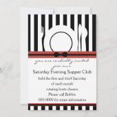 Zwarte Stropdas Supper Club Kaart (Voorkant)