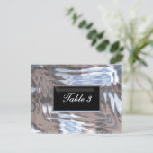 Zwarte Stropdas Tabelnummer Kaart (Staand voorkant)