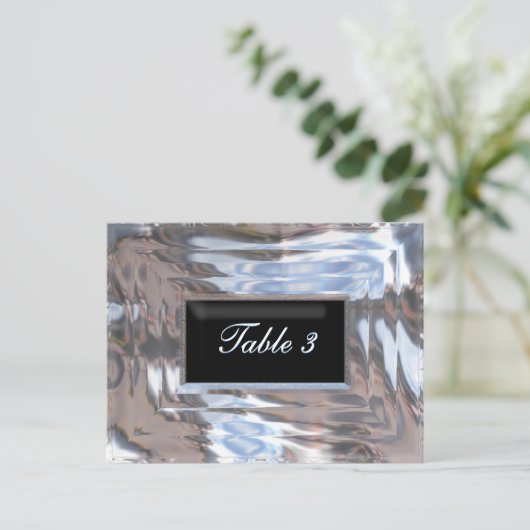 Zwarte Stropdas Tabelnummer Kaart (Staand voorkant)