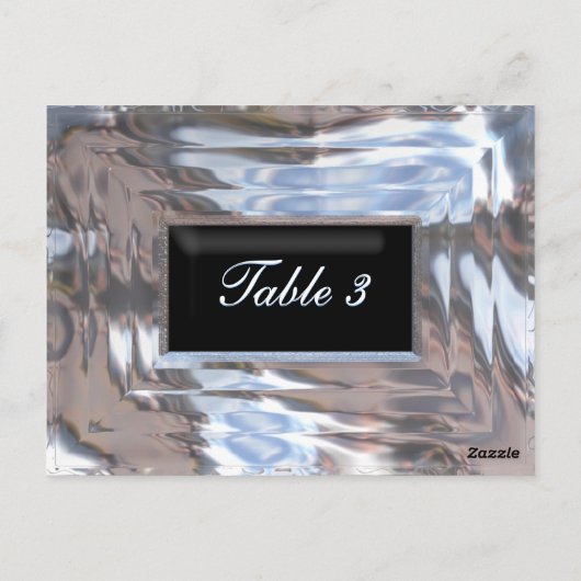 Zwarte Stropdas Tabelnummer Kaart (Achterkant)