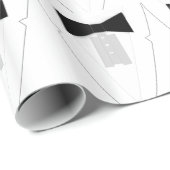 Zwarte Stropdas Tuxedo Cadeaupapier (Rol Hoek)