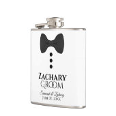 Zwarte Stropdas Tuxedo Groom Wedding Flask Heupfles (Links)