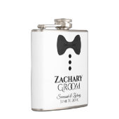 Zwarte Stropdas Tuxedo Groom Wedding Flask Heupfles (Rechts)