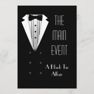 Zwarte Stropdas Tuxedo Kaart
