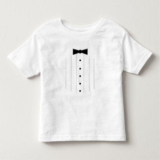 Zwarte Stropdas Tuxedo Kinder Shirts (Voorkant)